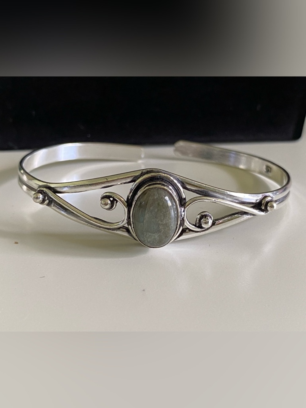 Sterling Silver Labradorite Cuff Bracelet